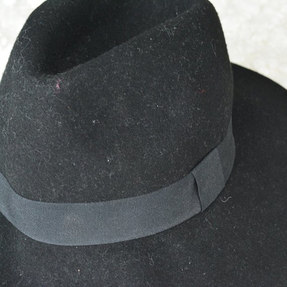 Forever 21 100% Wool Black Fedora - Picture 2 of 5